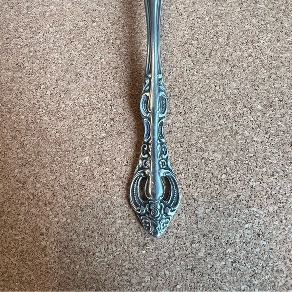 National Silver Co Dynasty II 5 Oval Place Spoons Pierced Stainless Flatware - Picture 5 of 5